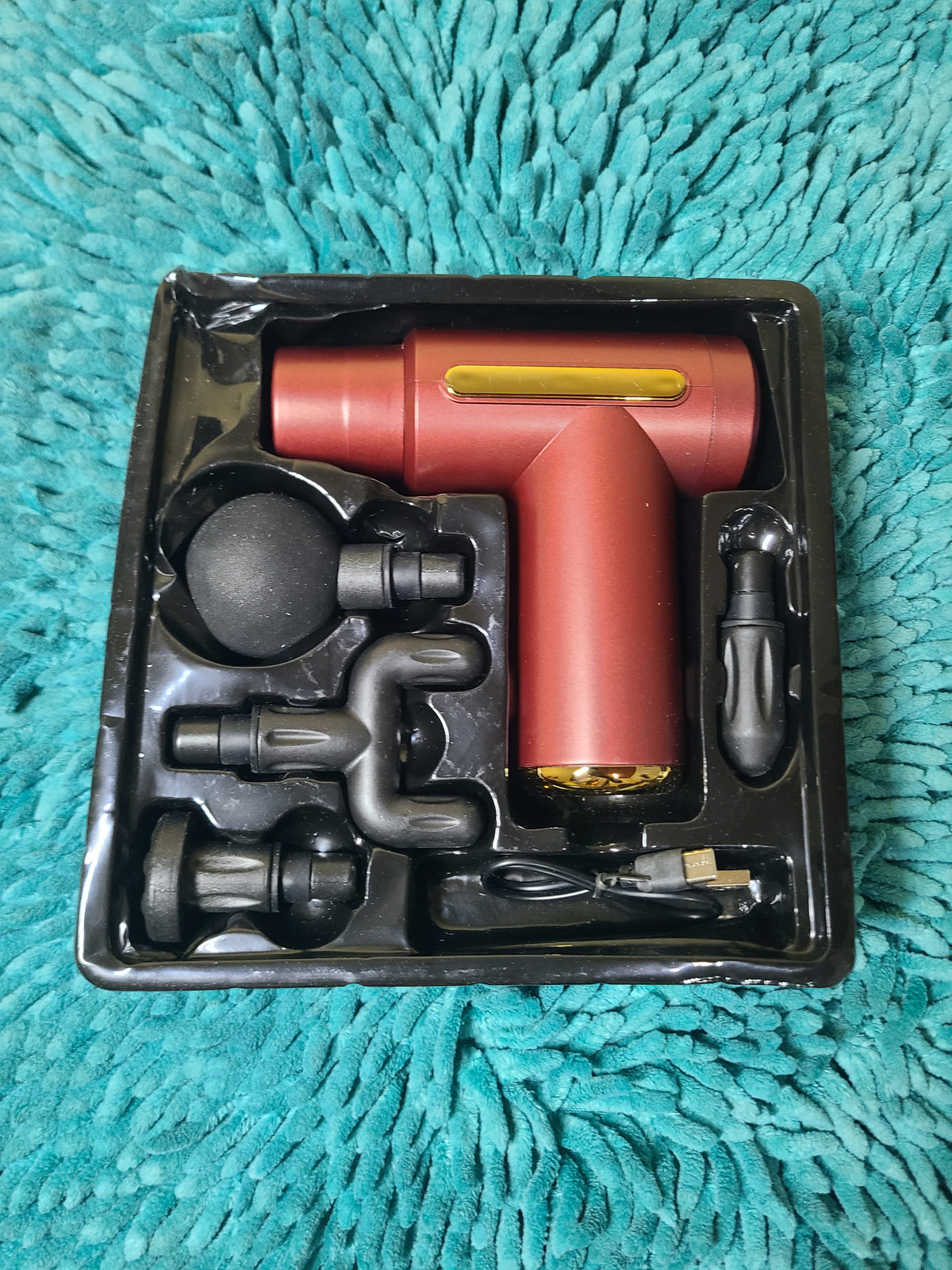 Pistola de Massagem Profissional — 4 Cabeças Intermutáveis