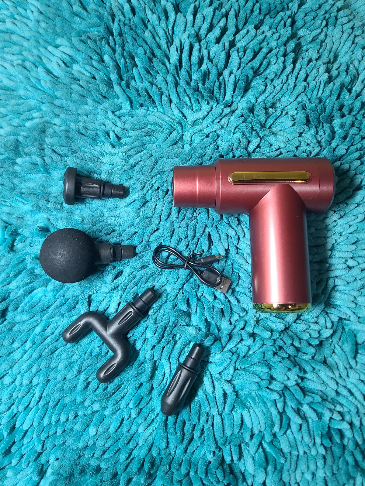 Pistola de Massagem Profissional — 4 Cabeças Intermutáveis