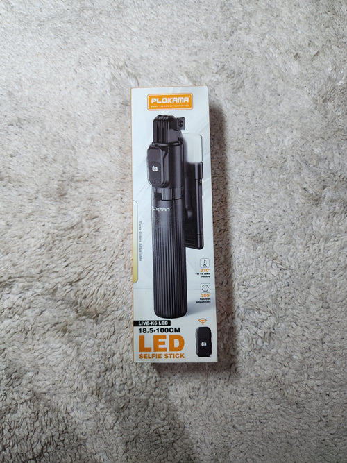 Perche Selfie LED Plokama — Filme comme un pro, partout