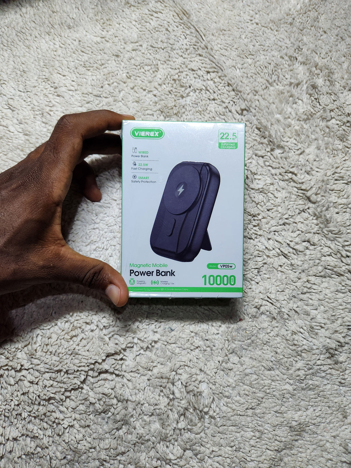 Power Bank Magnétique VIREX 10 000 mAh — Charge Rapide 22,5 W