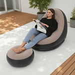 Fauteuil lounge gonflable avec repose-pieds HackouVerse
