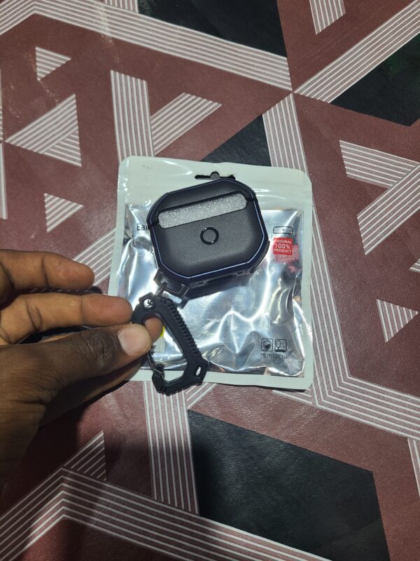 Capa protetora à prova de choque para todo o corpo para AirPods com kit de limpeza, compatível com Airpods Pro 2 Capa protetora 1ª/2ª geração com fecho e chaveiro.