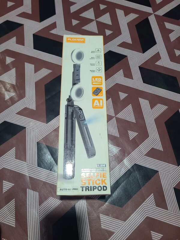 Tripé Selfie Inteligente – Detecção de Movimento com Luz LED Integrada