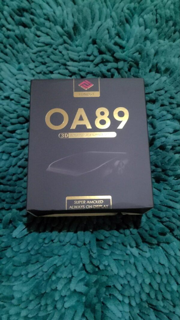 OA89 Smartwatch com ecrã AMOLED 3D flexível de 1,96 polegadas, chamada Bluetooth, monitor de ritmo cardíaco e resistência à água IP67, compatível com Android e iOS.