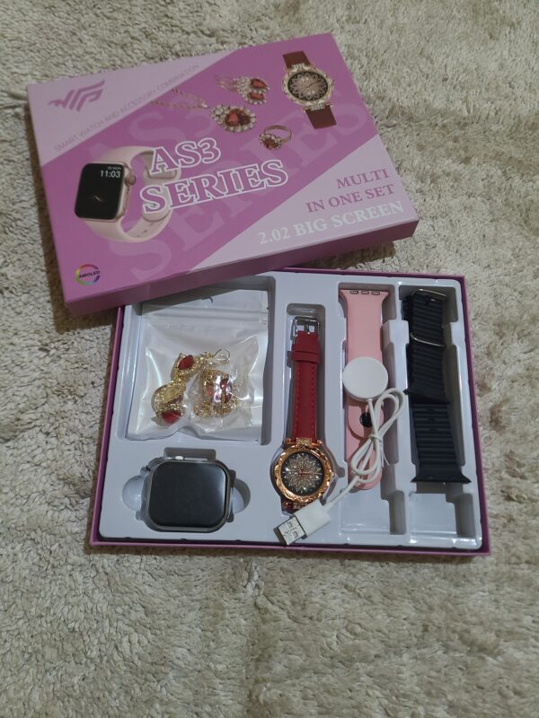 Conjunto Smart watch com pulseiras + brincos 😍